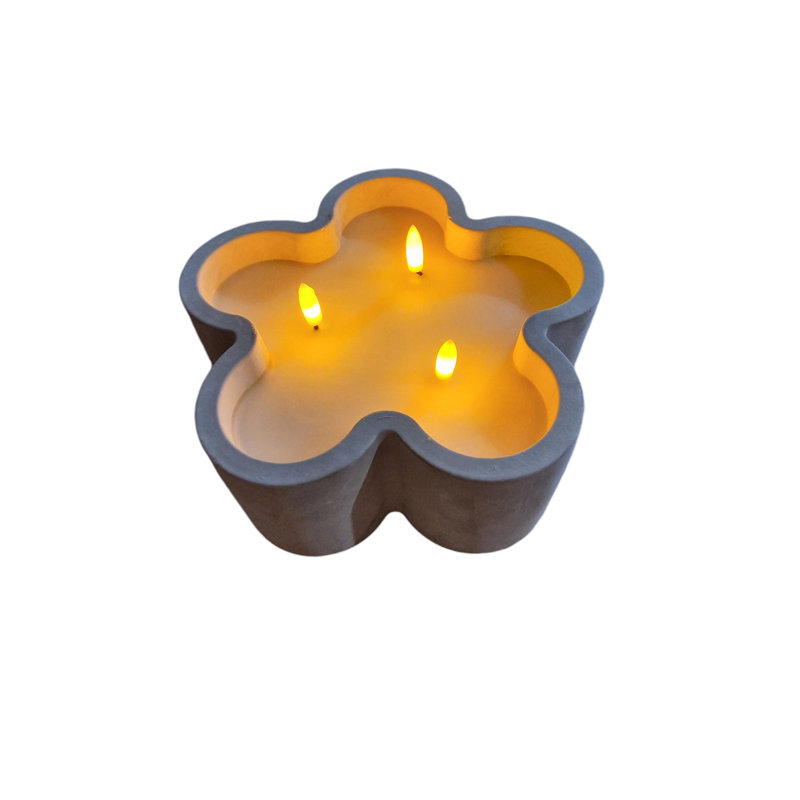 Geko Unscented Flameless Jar Candle with Plastic Holder