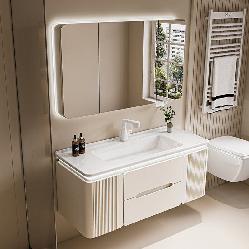 Modern cream-style bathroom cabinet