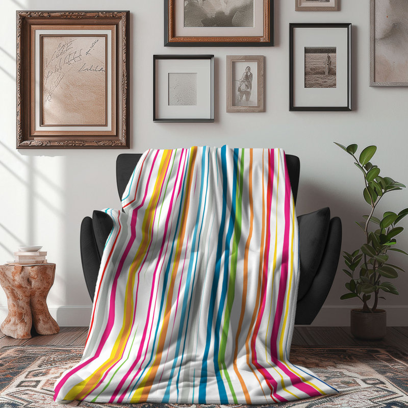 Rainbow Tie - 1 pièce Sherpa Premium, L 60 po x L 80 po