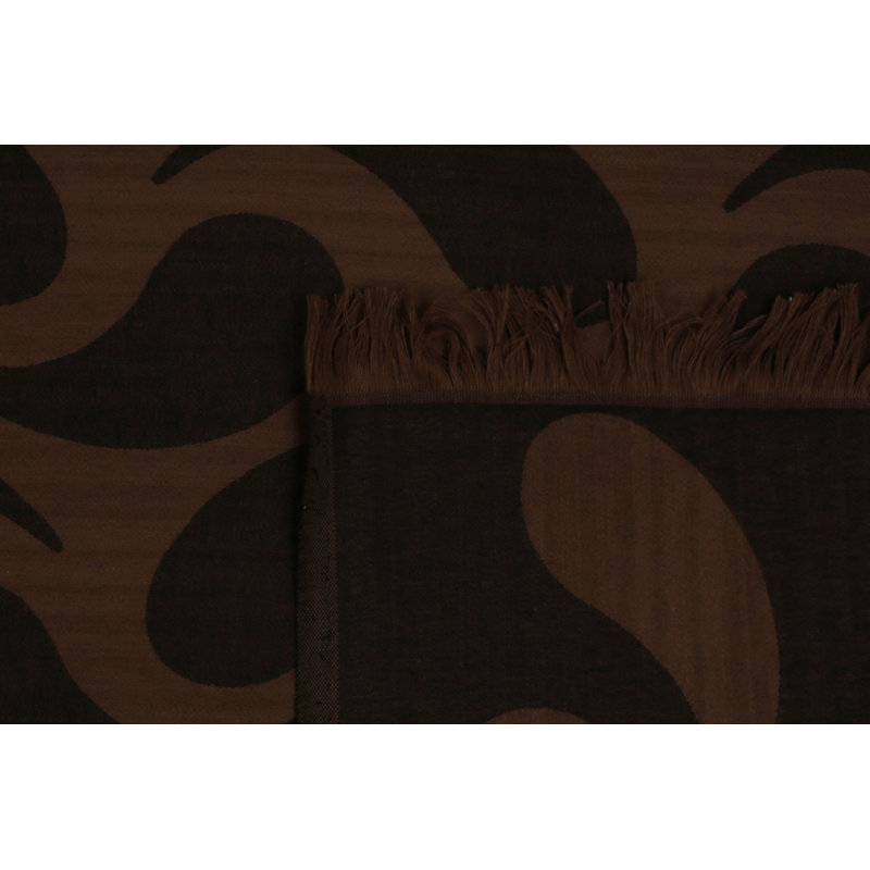 Serviette de plage 100% coton Farwell, Brun / noir