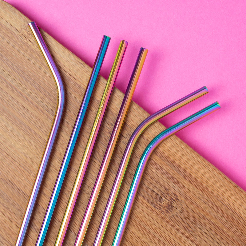 Ensemble de pailles en acier inoxydable 10 pièces Gforce