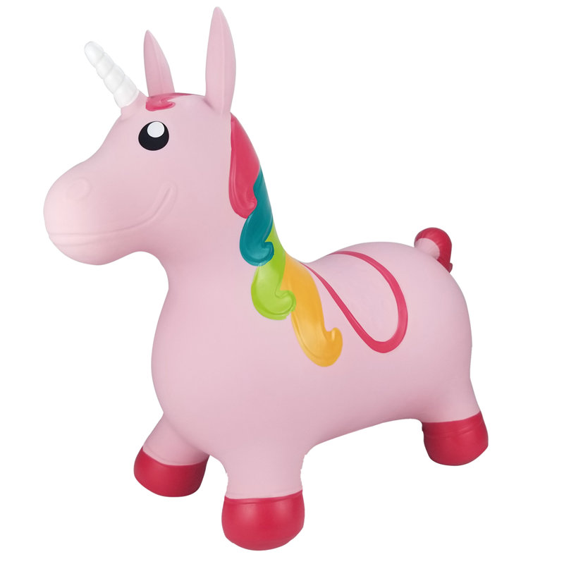 Trémie gonflable gonflable avec pompe BounceZiez, Licorne rose