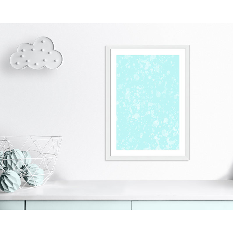 Impression sur papier de bulles fantaisistes, H 36,5 po x l 26,5 po x P 0,625 po, Encadré plat blanc
