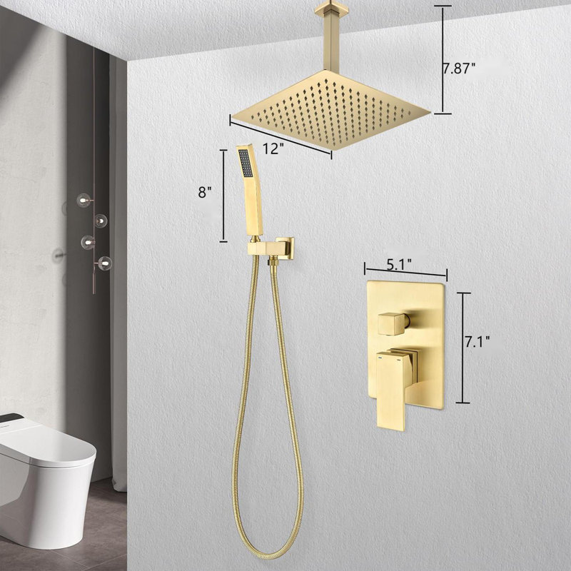 All-In-One Kit with Rough in-Valve, Gold