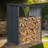 Outdoor Meta Firewood Rack ,Open Wood Shed For Firewood, Pellet, Or Lumber Storage-111234535