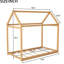 Lit simple en bois de pin