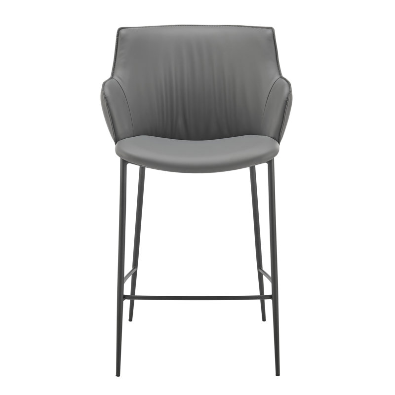 Tabouret de comptoir 25,5 po Krishaang, Gris