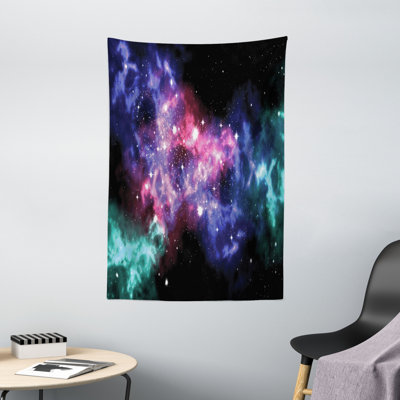 Tapisserie en polyester étoiles et nuage poussiéreux