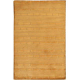 Hand-Knotted High-Quality Gold and Cream Area Rug