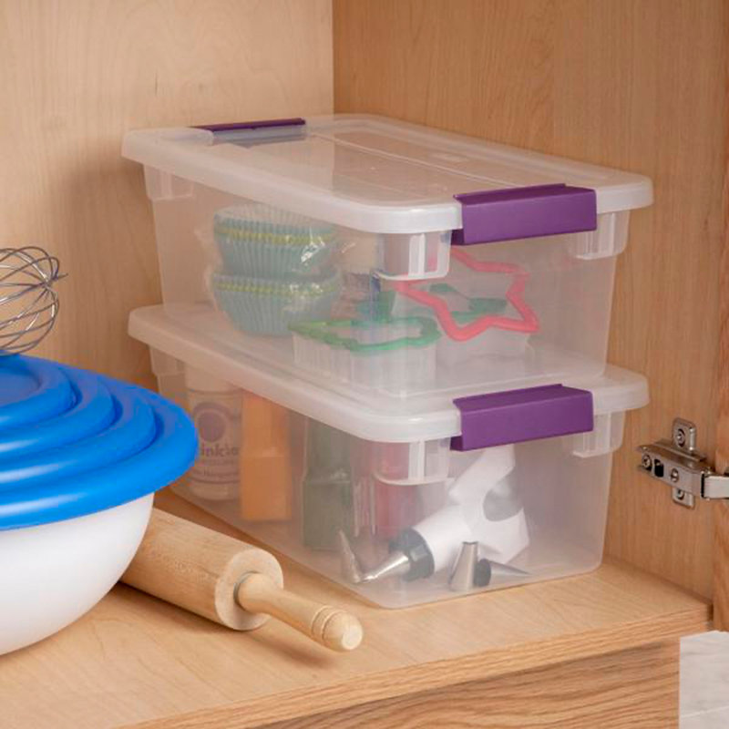 Sterilite Clear View Storage Container Tote w/ Latching Lid