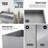 Orvieto Gothic 24" L x 15" W x 5" H Rectangular Concrete Vessel Bathroom Sink with 11" H Faucet