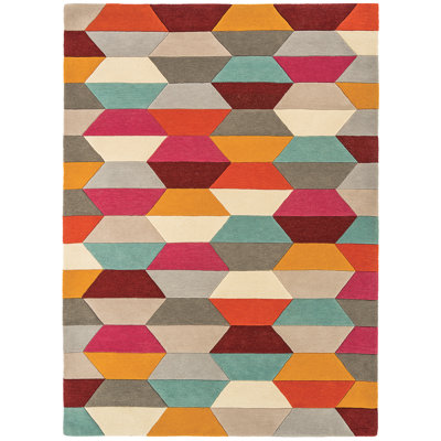 Triston Geometric Wool Hand Woven Area Rug