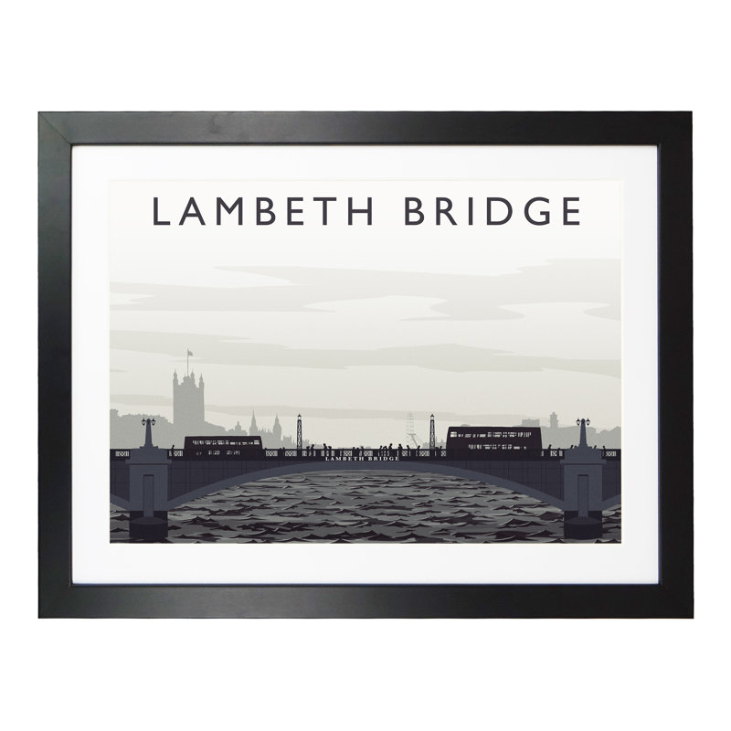 Lambeth Bridge - Print, Black Framed, 30cm H x 40cm W x 3cm D