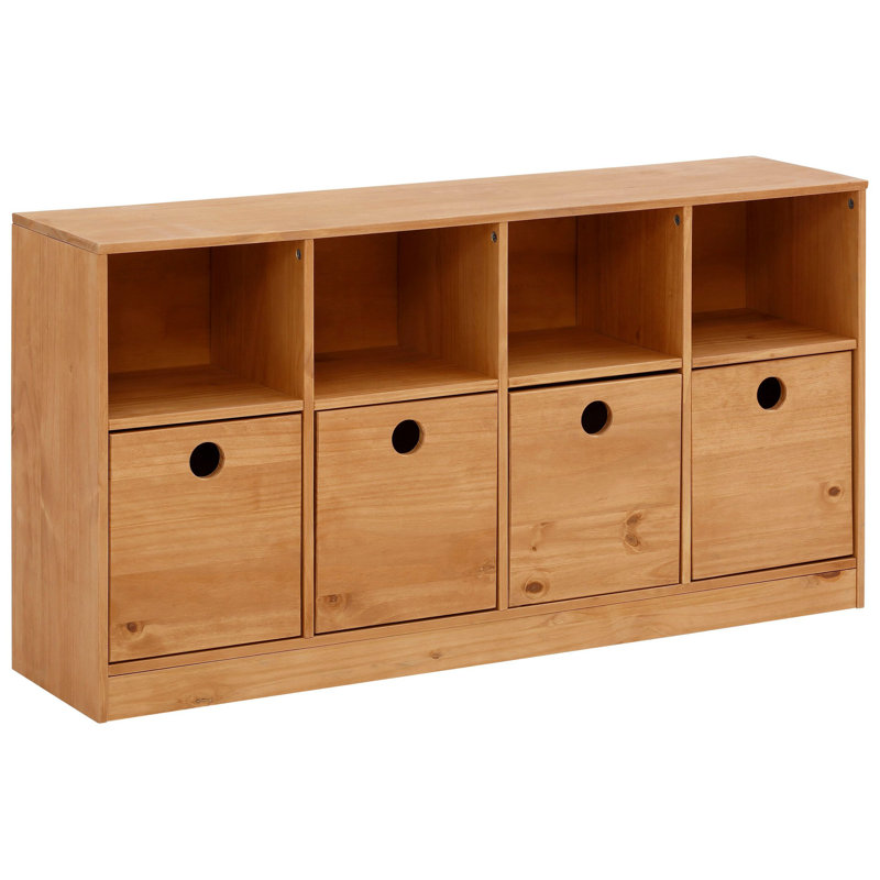 Banc de rangement en bois massif Becca, Brun