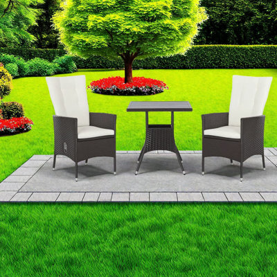 Comfortable Patio Dining Sets, Steel Rattan, Rustic Style, Outdoor Leisure