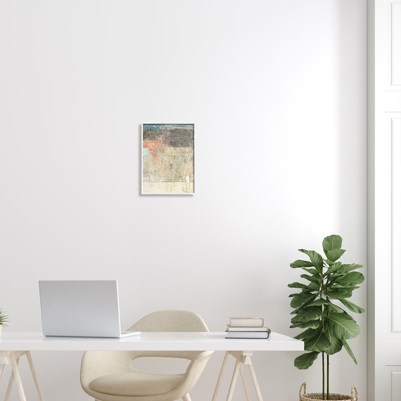«Urban Layered Abstract Collage Giclee», art mural texturé par Suzanne Nicoll, H 14 po x l 11 po x P 1,5 po