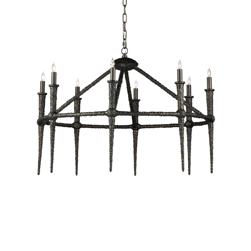 Blackthorn 8 - Light Cast Aluminum Chandelier