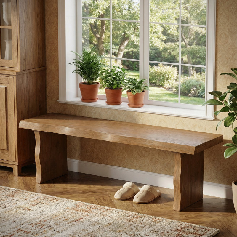 Banc en bois avec pieds robustes