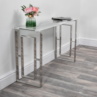 Albany 40cm Glass Top Console Table