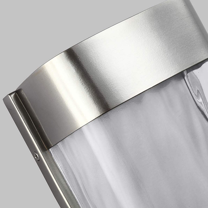 Kenmar LED Outdoor Flush Mount, Brushed Steel