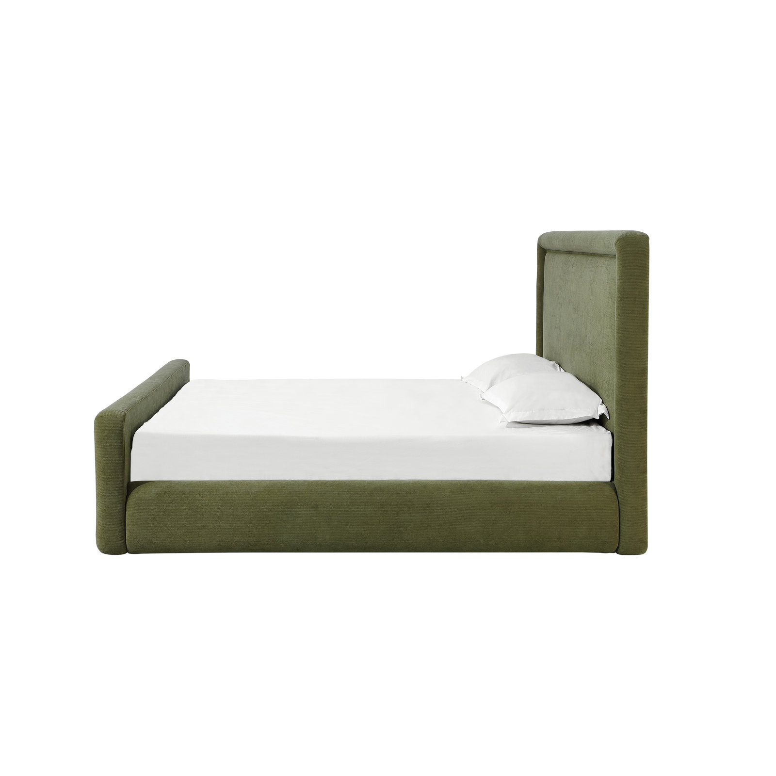 Upholstered Low-Profile Bed, California King