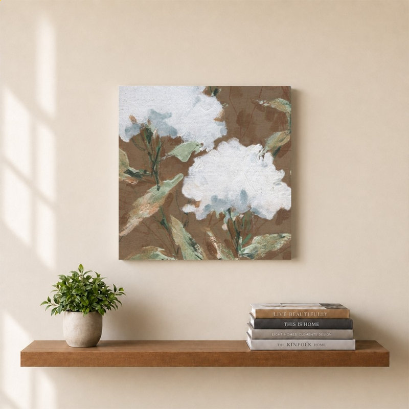 «Mocha Garden I» par Carol Robinson - Impression sur toile, H 30 po x l 30 po