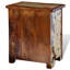 Table de chevet avec 2 tiroirs en bois massif récupéré
