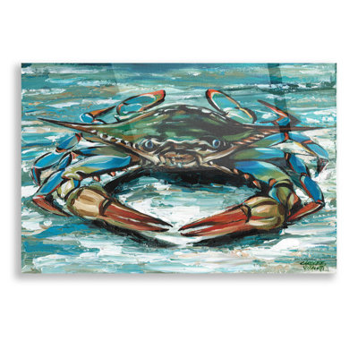 «Blue Palette Crab II» par Carolee Vitaletti - impression non encadrée
