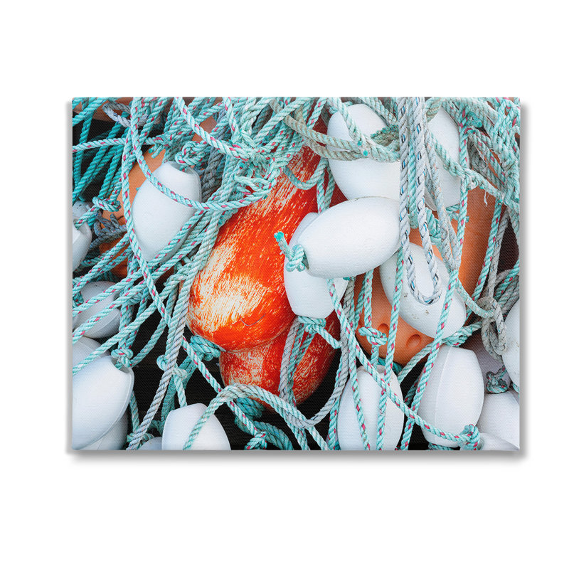 «Fishing Lines & Bobbers Wrarap Canvas» par Richard Wong sur toile, H 24 po x l 30 po