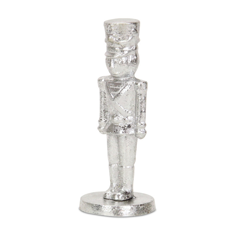 Figurine casse-noisette en fonte Moundridge, Argent, H 7 po x l 2,75 po x P 2,75 po