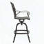 Tabouret de bar pivotant en fonte d'aluminium