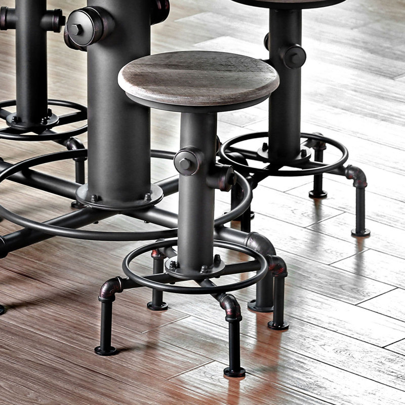 Jaeven Swivel Counter Stool with Metal Frame, Counter Stool (24" Seat Height)