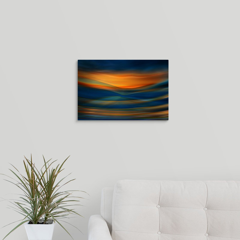 «Confluence» par Ursula Abresch, reproduction d'art graphique sur toile, H 12 po x l 18 po x P 1,5 po