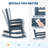 HDPE Rocking Chair Set of 6 – Weather-Resistant High Back Patio Rockers for Outdoor Use-129202967