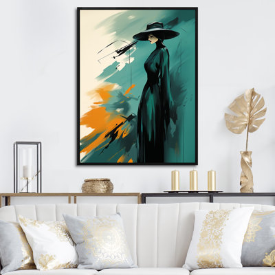 Portrait de femme haute couture I - mode femme, art sur toile