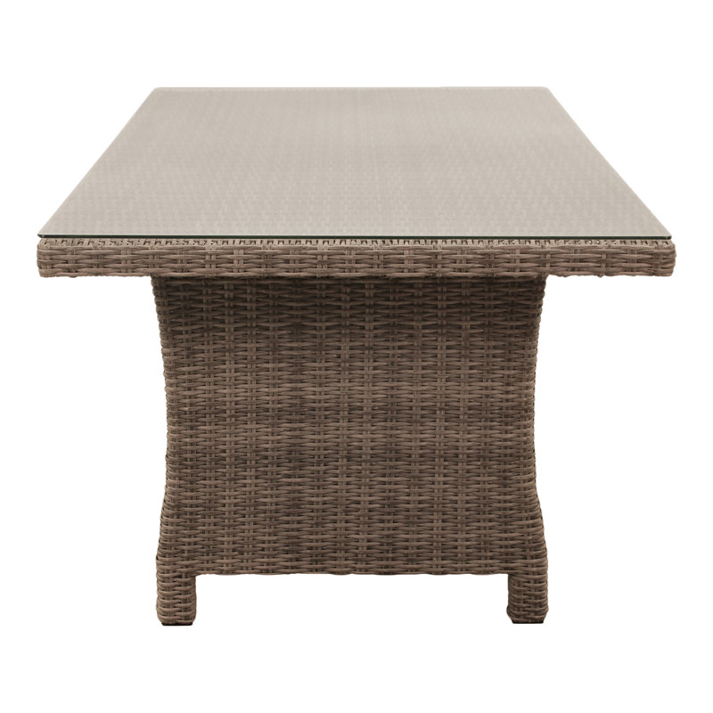 Rectangular Glass Outdoor Dining Table