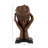 Brown Polystone Mask Thinker Decorative Sculpture, 5" x 8" x 16"