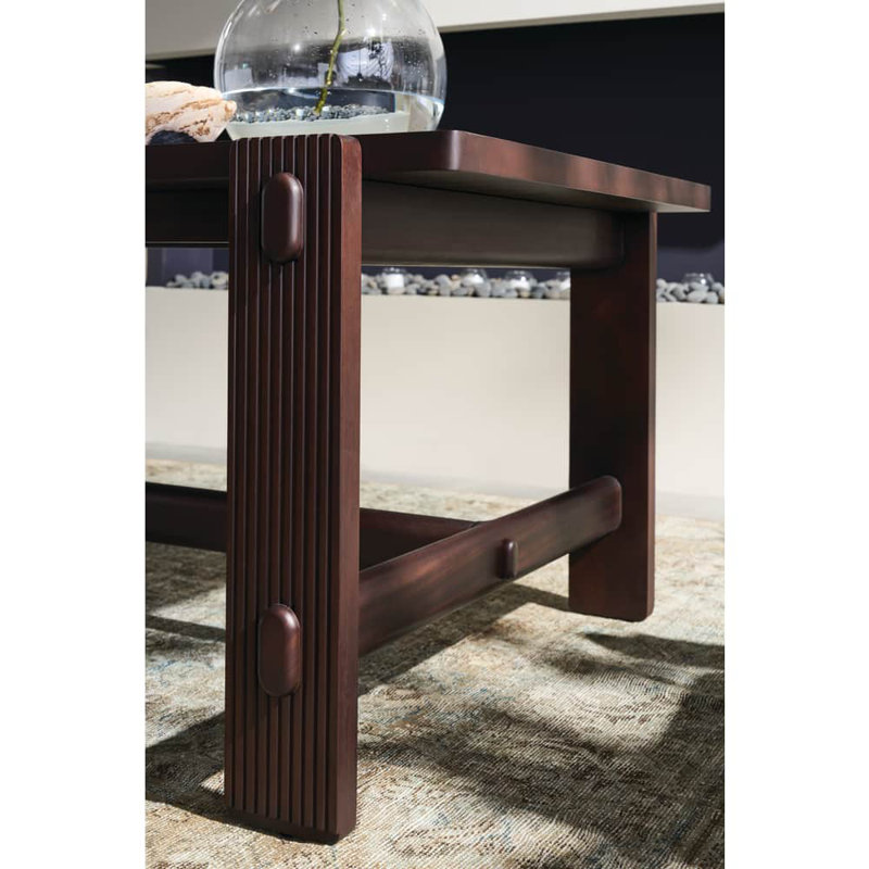 Kindred Dining Room Table, Dark Brown Wood, Wood