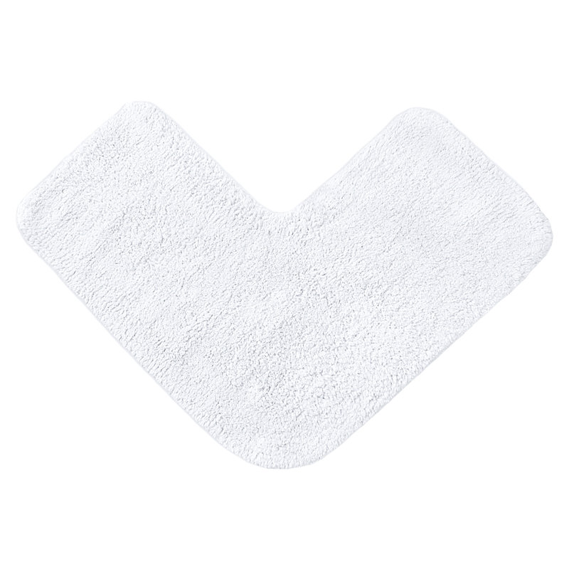 Afruza Corner Shower Bath Mat, White