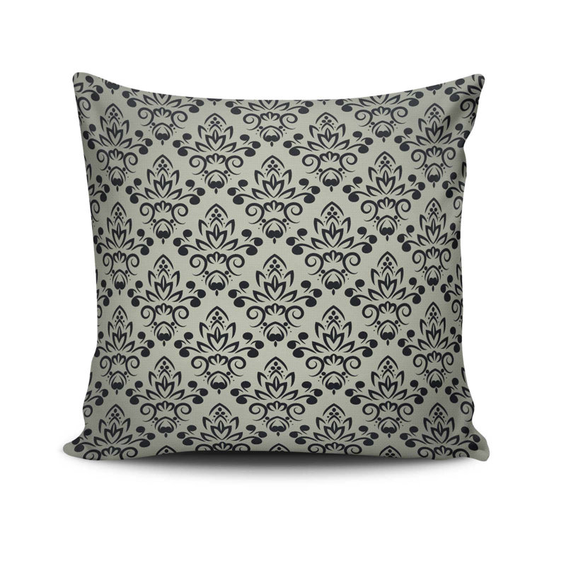 Coussin décoratif, 17,0 x 17,0 pouces, 50% coton / 50% polyester, lavable à la machine, repassable, rembourrage en silicone, fermeture à glissière dissimulée | Coussin décoratif doux et élégant pour le salon, la chambre à coucher et le bureau