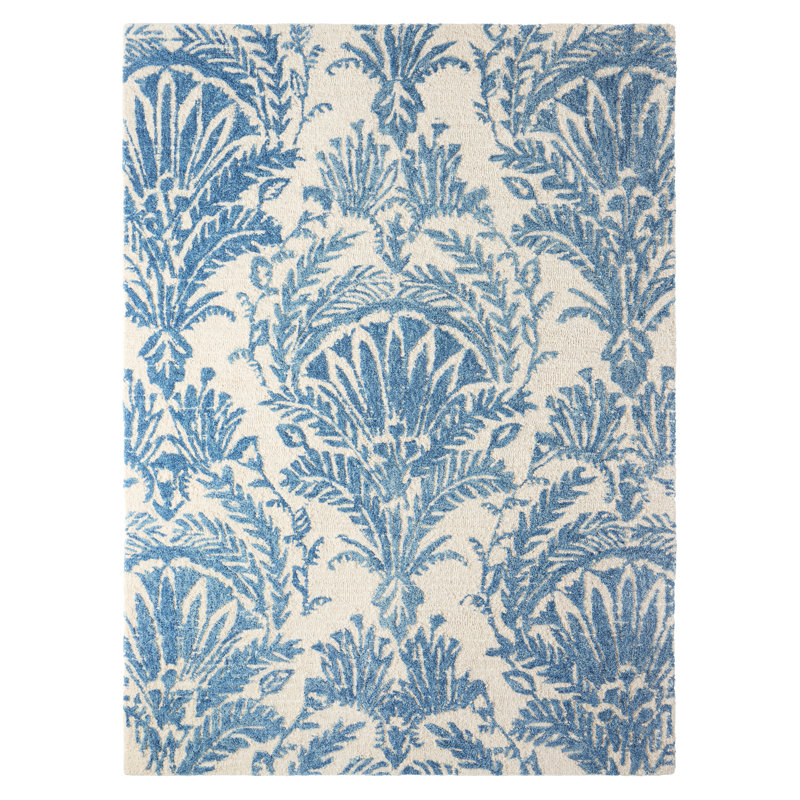 Tapis damassé en laine fabriqué à la main NICOLE MILLER New York, Rectangulaire 8 pi x 10 pi