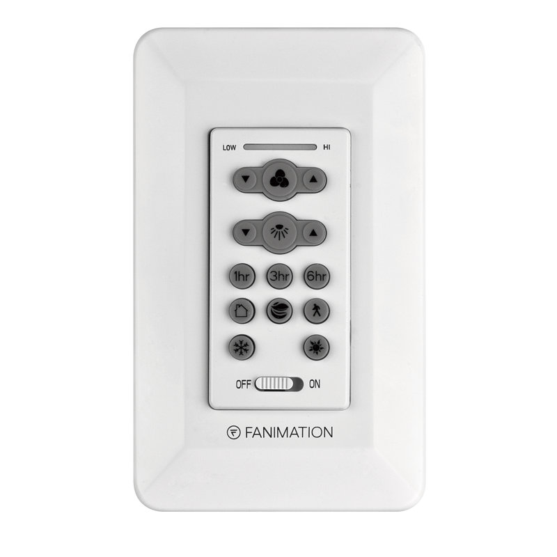 Ceiling Fan Wall Control Reversing - 6 Speed DC Motor Fan - White