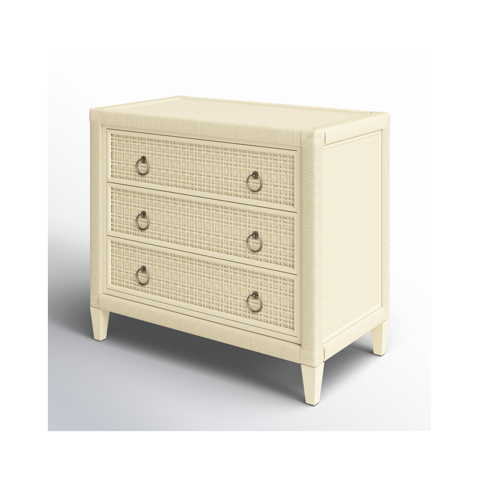 Monterey 3 Drawer 36" W Dresser, Bisque, Satin Nickel, No