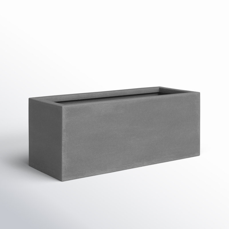Connoisseur Handmade Planter Box, Gray, 8" H x 31.5" W x 8" D