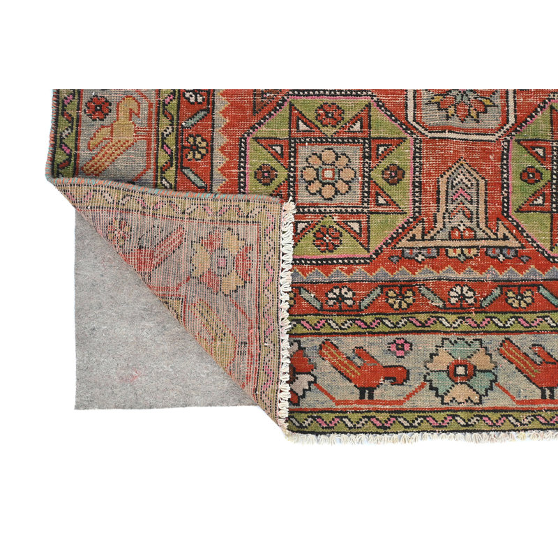 Tapis de couloir oriental fait à la main 4 pi 5 po x 9 po Bunty