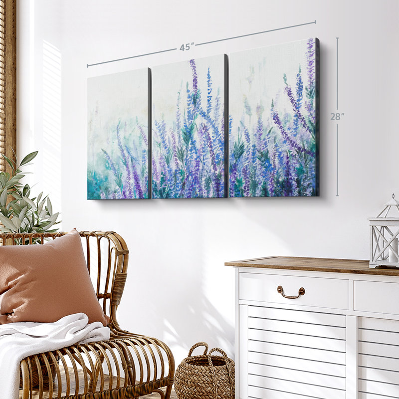 «Lavender Floral Garden» sur toile, H 45 po x l 28 po