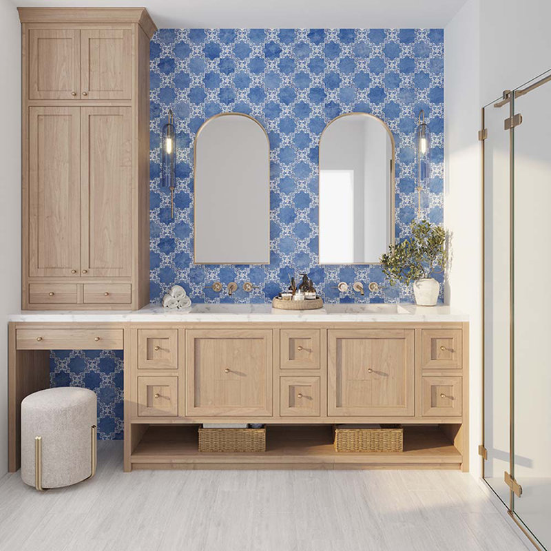 Siena 5.35'' W x 5.35'' L Ceramic Singular Tile, Cornflower Blue