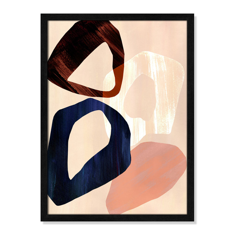 Loop III Print par Violets Print House, L 17 po x H 23 po, Impression encadrée, Grain de bois noir