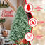 Arbre de Noël 9 pi avec motif de couleur bleue, 4368 pointes Pe +, branches articulées pour un assemblage rapide et sans effort, abat-jour de support stable, installation simple, support