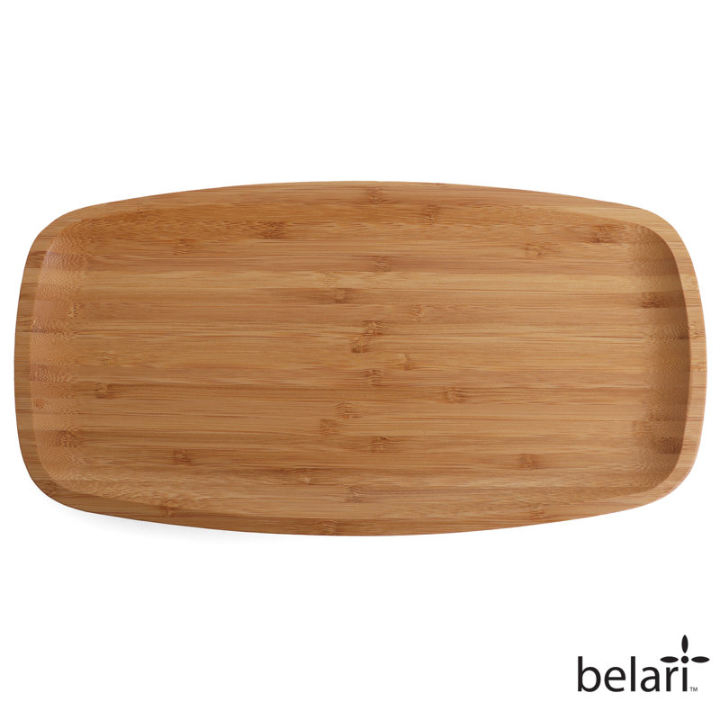 Assiette plate réutilisable en bambou